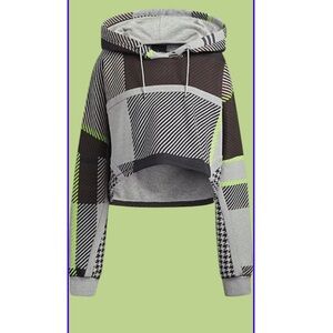 Adidas x Ivy Park Cropped Patchwork Hoodie Multicolor Size S